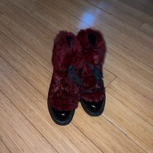 Fur booties